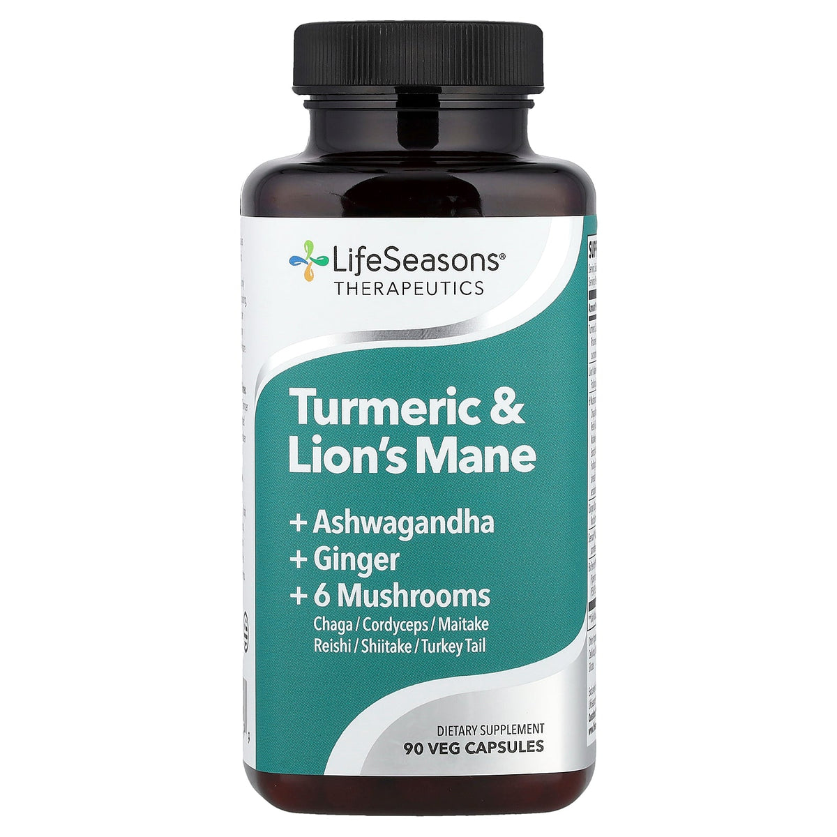LifeSeasons, Turmeric & Lion's Mane, 90 Veg Capsules