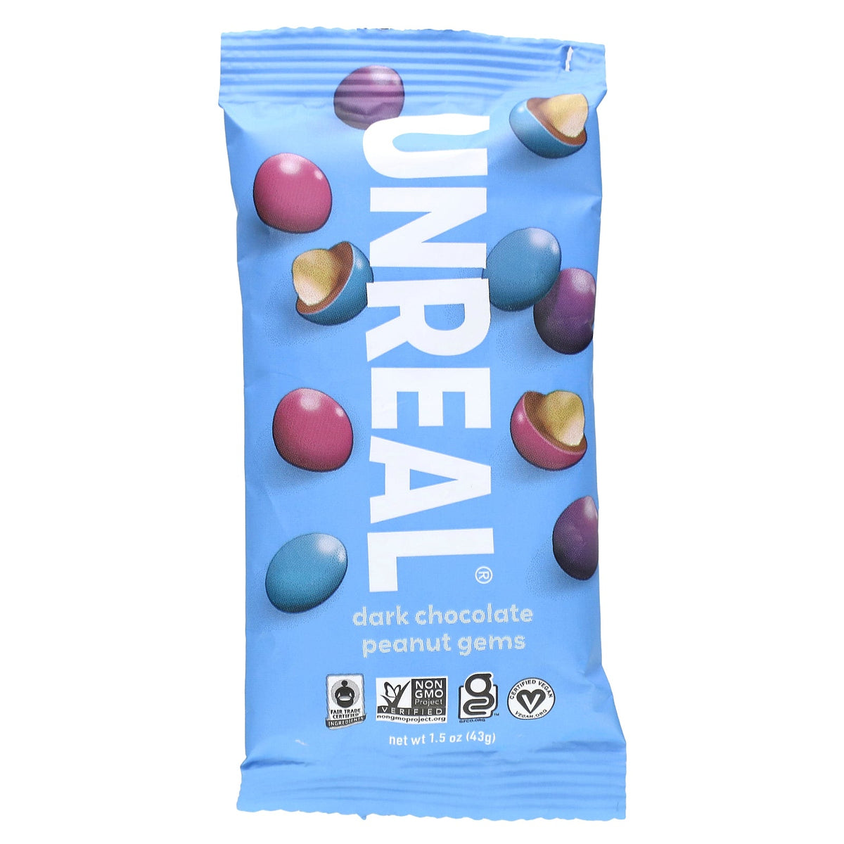 Unreal, Dark Chocolate Peanut Gems, 1.5 oz (43 g)