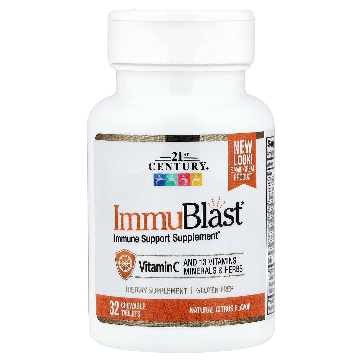 21st Century, ImmuBlast®, Natural Citrus, 32 Chewable Tablets