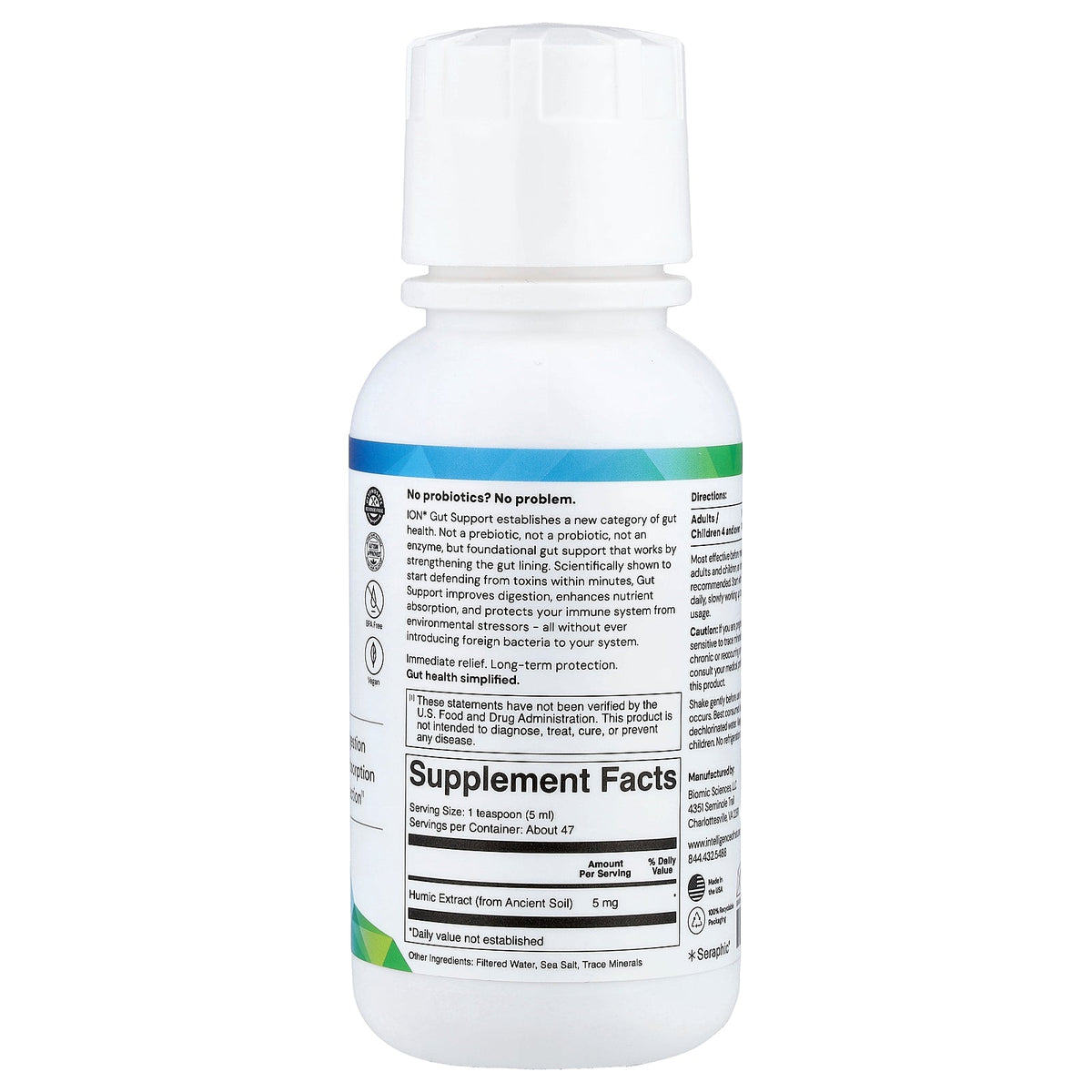 ION Intelligence of Nature, Gut Support, 8 fl oz (236 ml)