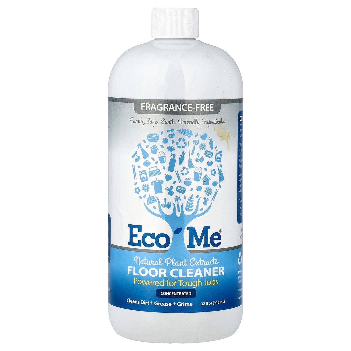 Eco-Me, Inc., Floor Cleaner, Concentrated, Fragrance Free, 32 fl oz (946 ml)