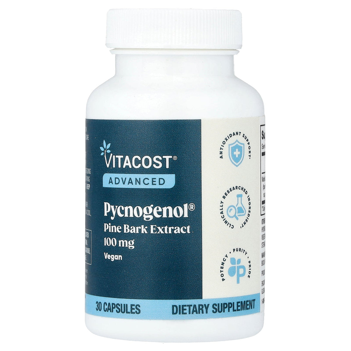 Vitacost, Advanced, Pycnogenol®, Pine Bark Extract, 100 mg, 30 Capsules