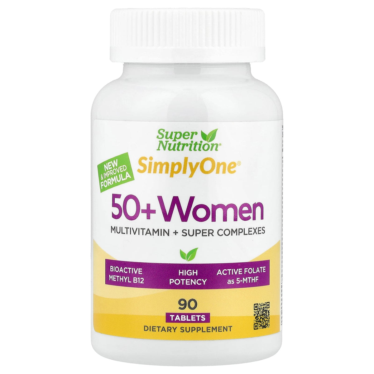 Super Nutrition, Simply One®, 50+ Women Multivitamin with Super Complexes, 90 Tablets