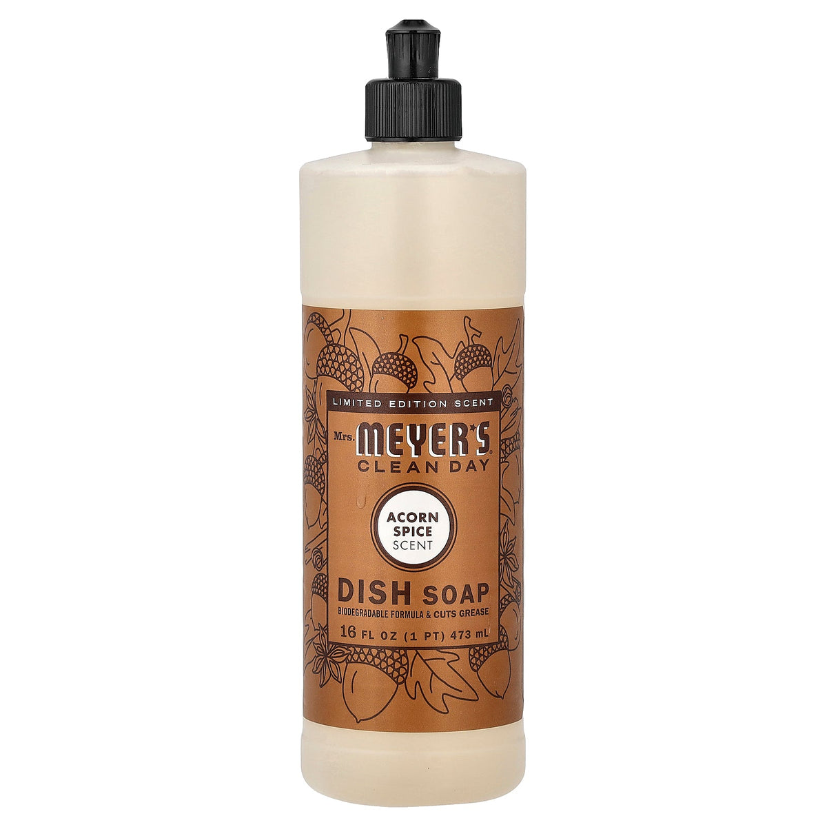 Mrs. Meyers Clean Day, Dish Soap, Acorn Spice, 16 fl oz (473 ml)