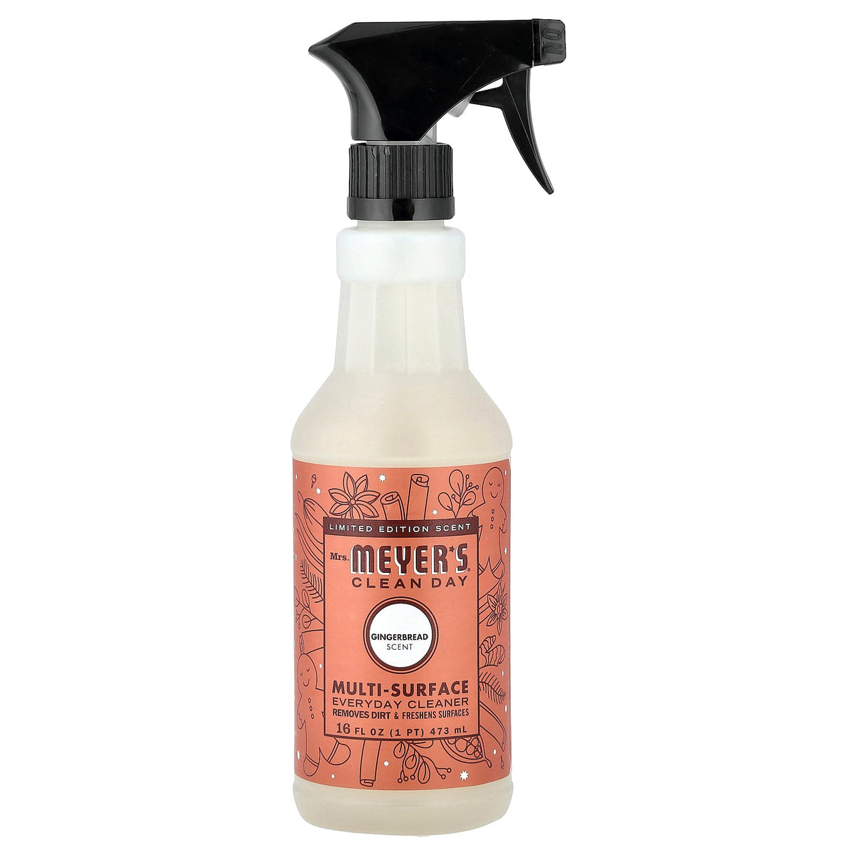 Mrs. Meyers Clean Day, Multi-Surface Everyday Cleaner, Gingerbread, 16 fl oz (473 ml)