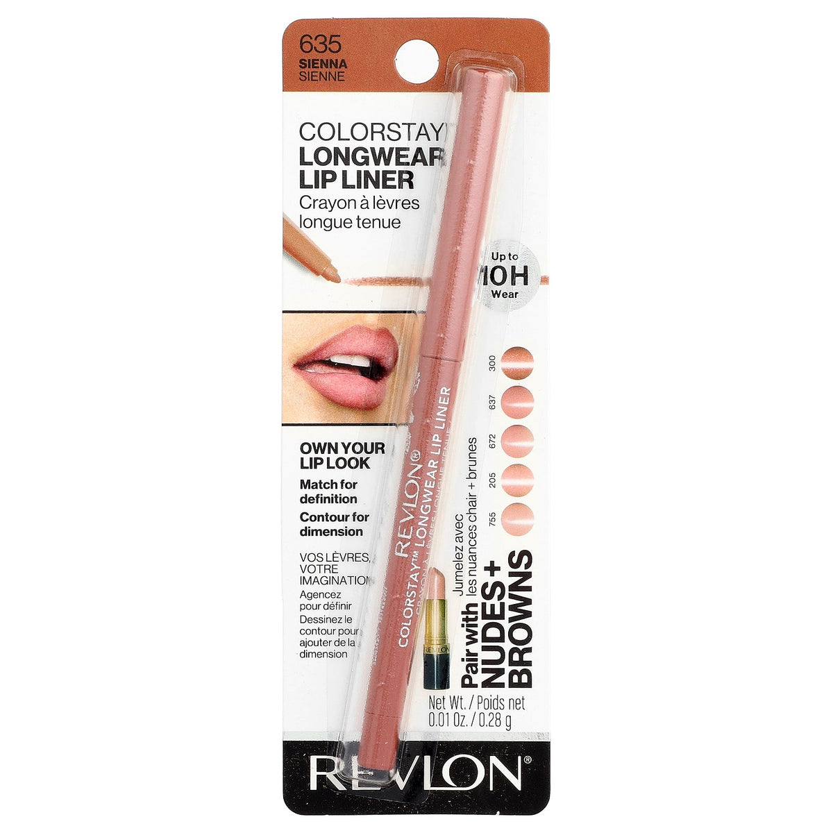 Revlon, Colorstay™, Longwear Lip Liner, 635 Sienna, 0.01 oz (0.28 g)