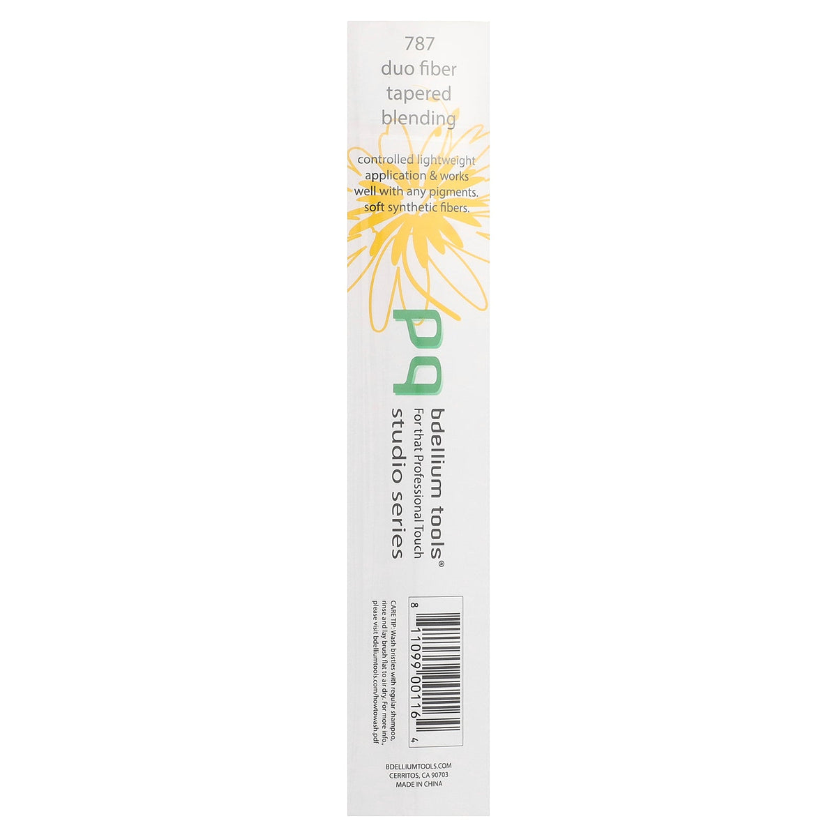 Bdellium Tools, Studio Series, Duo Fiber Tapered Blending Brush, Eyes 787, 1 Brush