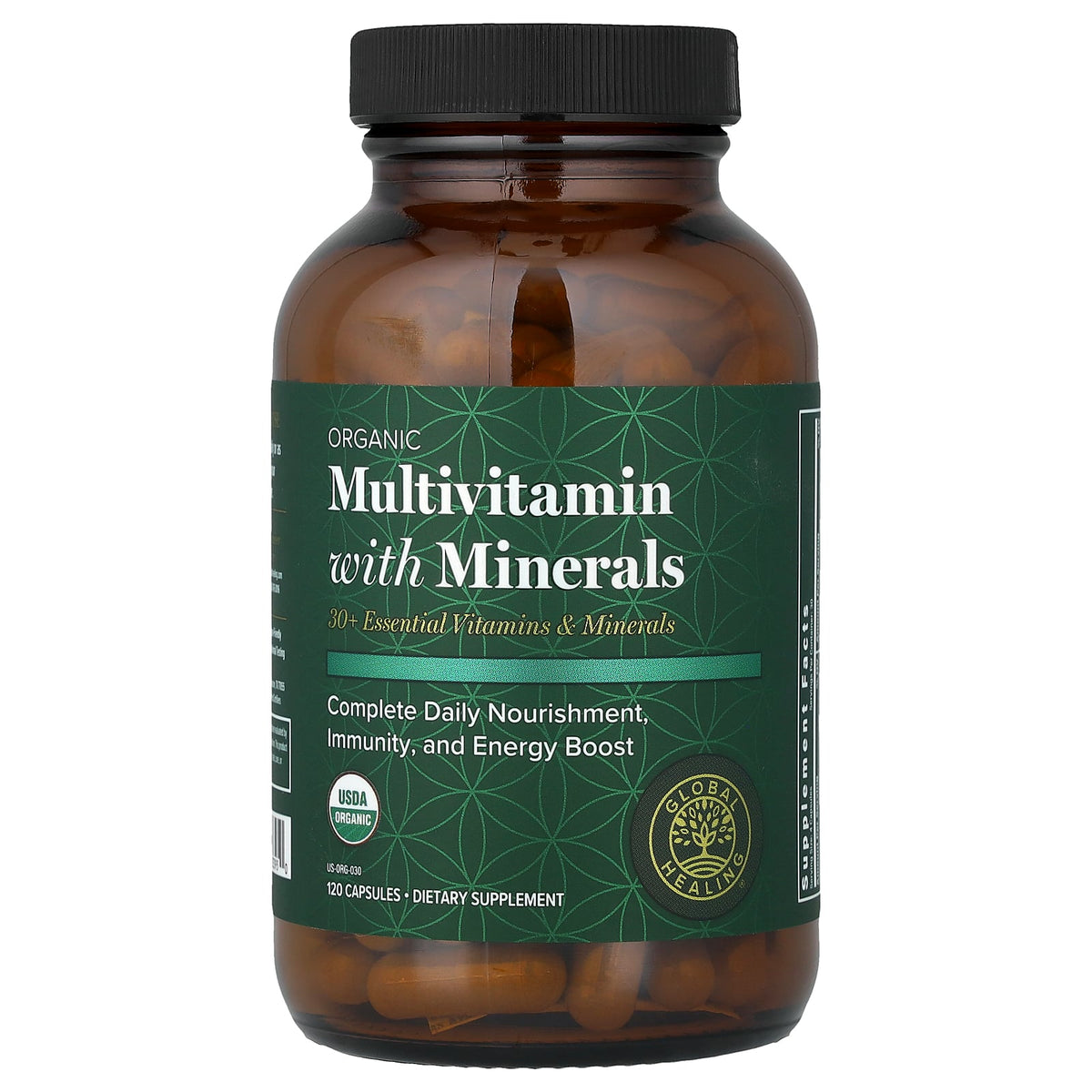 Global Healing, Organic Multivitamin With Minerals, 120 Capsules