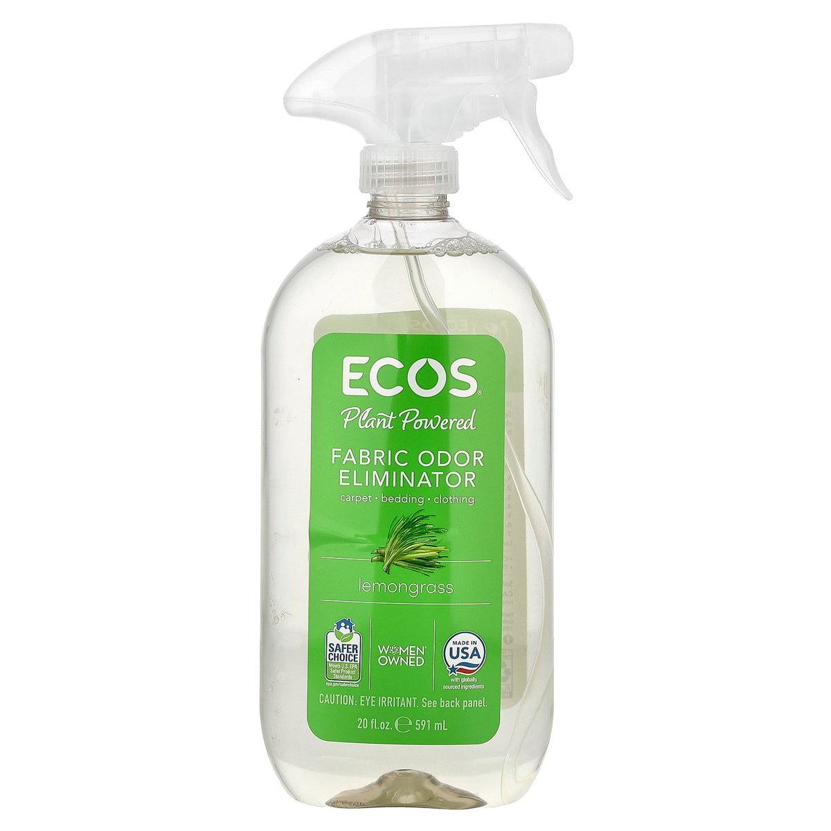 Ecos, Plant Powered Fabric Odor Eliminator, Lemongrass, 20 fl oz (591 ml)