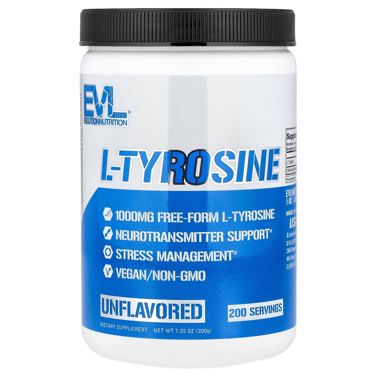 EVLution Nutrition, L-Tyrosine, Unflavored, 7.05 oz (200 g)