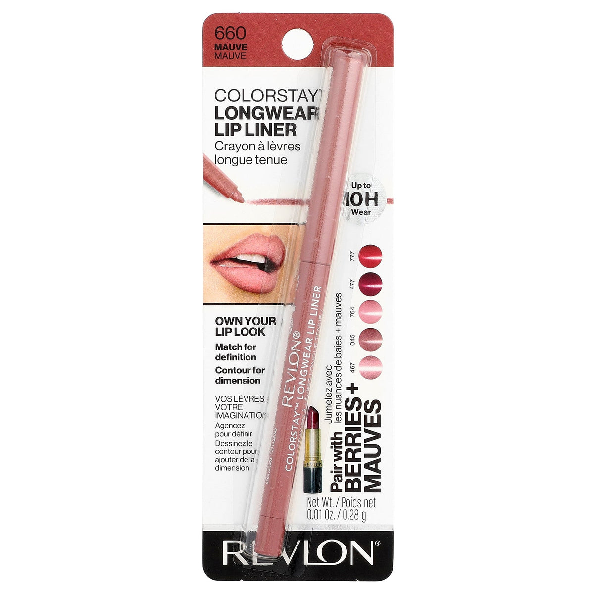 Revlon, Colorstay™, Longwear Lip Liner, 660 Mauve, 0.01 oz (0.28 g)