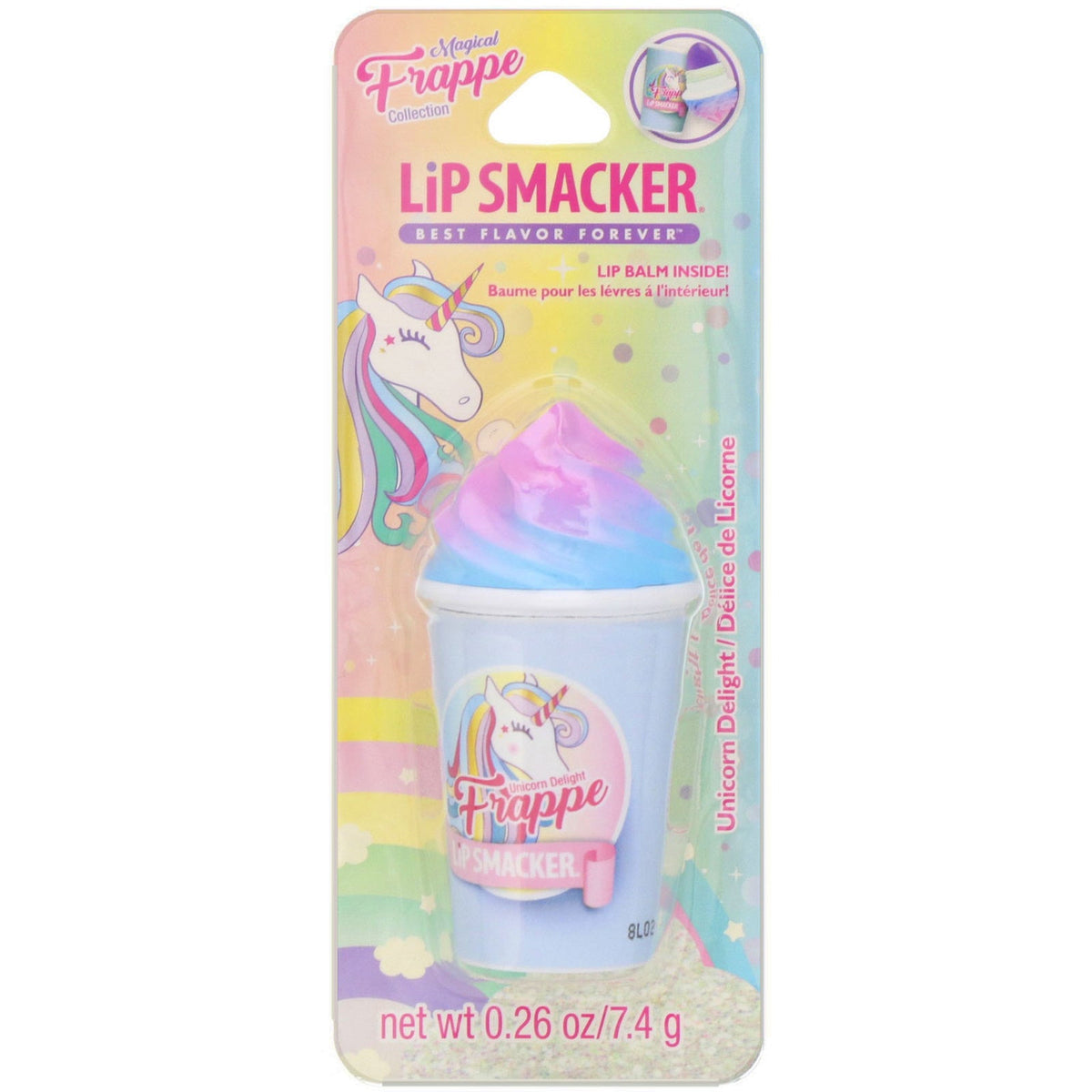 Lip Smacker, Magical Frappe Collection, Lip Balm, Unicorn Delight, 0.26 oz (7.4 g)
