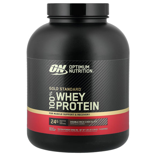Optimum Nutrition, Gold Standard® 100% Whey Protein, Double Rich Chocolate, 5.05 lb (2.29 kg)