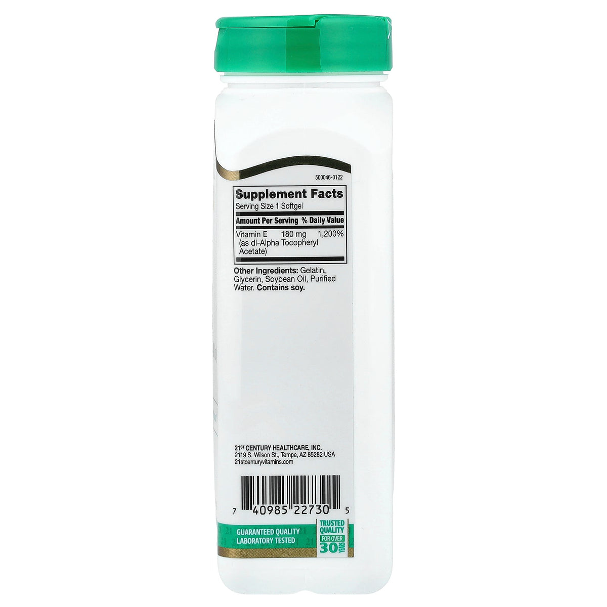 21st Century, Vitamin E, 180 mg (400 IU), 250 Softgels