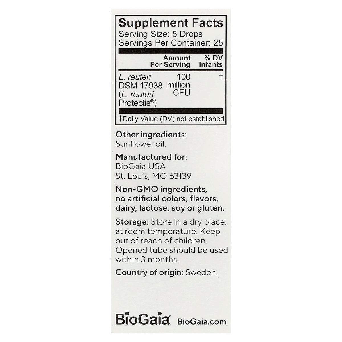 BioGaia, Protectis® Baby, Probiotic Drops, 100 Million CFU, 0.17 fl oz (5 ml)