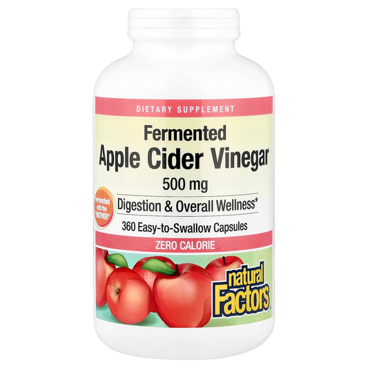 Natural Factors, Fermented Apple Cider Vinegar, 360 Easy-to-Swallow Capsules