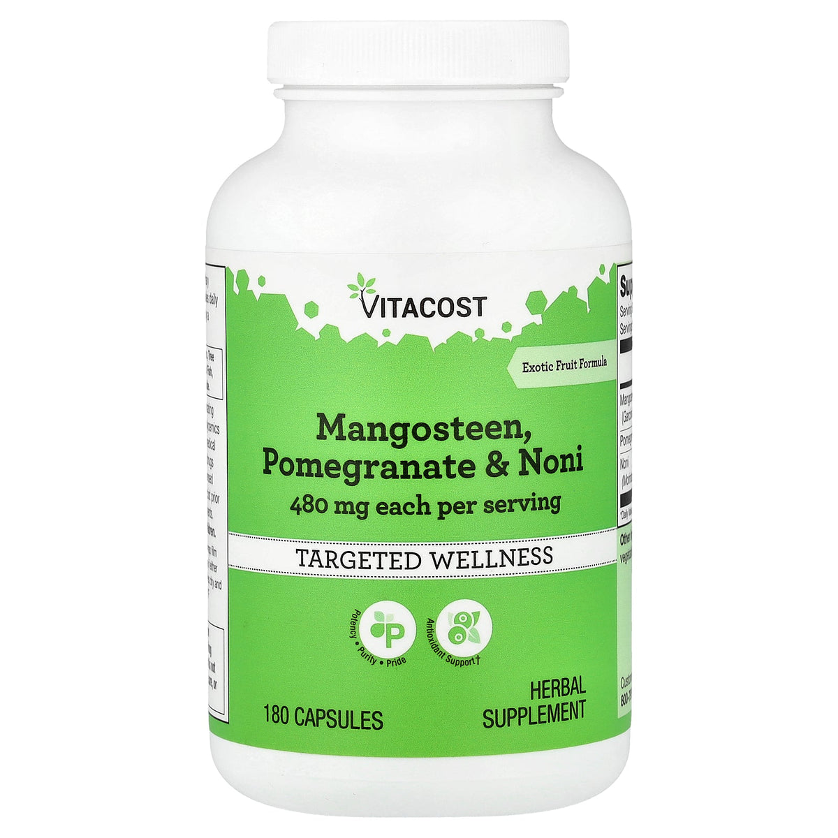 Vitacost, Mangosteen, Pomegranate & Noni, 180 Capsules