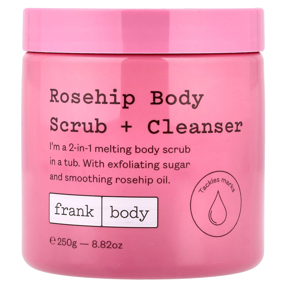 frank body, Rosehip Body Scrub + Cleanser, 8.82 oz (250 g)