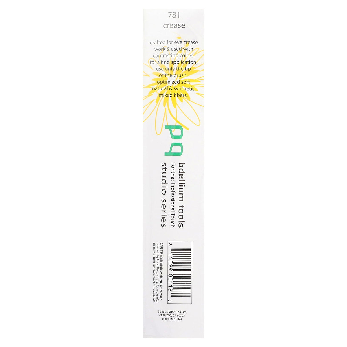 Bdellium Tools, Studio Series, Crease Brush, Eyes 781, 1 Brush
