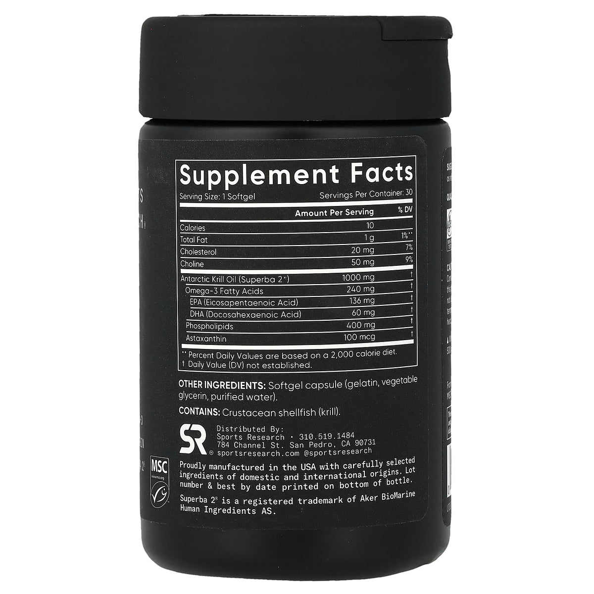 Sports Research, Omega-3 Krill Oil, 30 Softgels