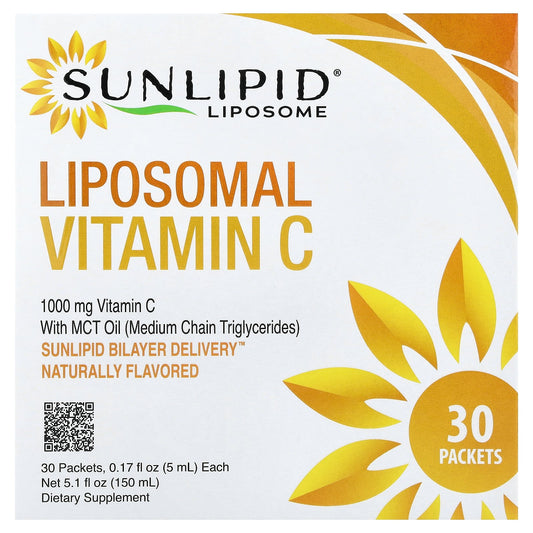 SunLipid, Liposome, Liposomal Vitamin C with MCT Oil, 30 Packets, 0.17 fl oz (5 ml) Each