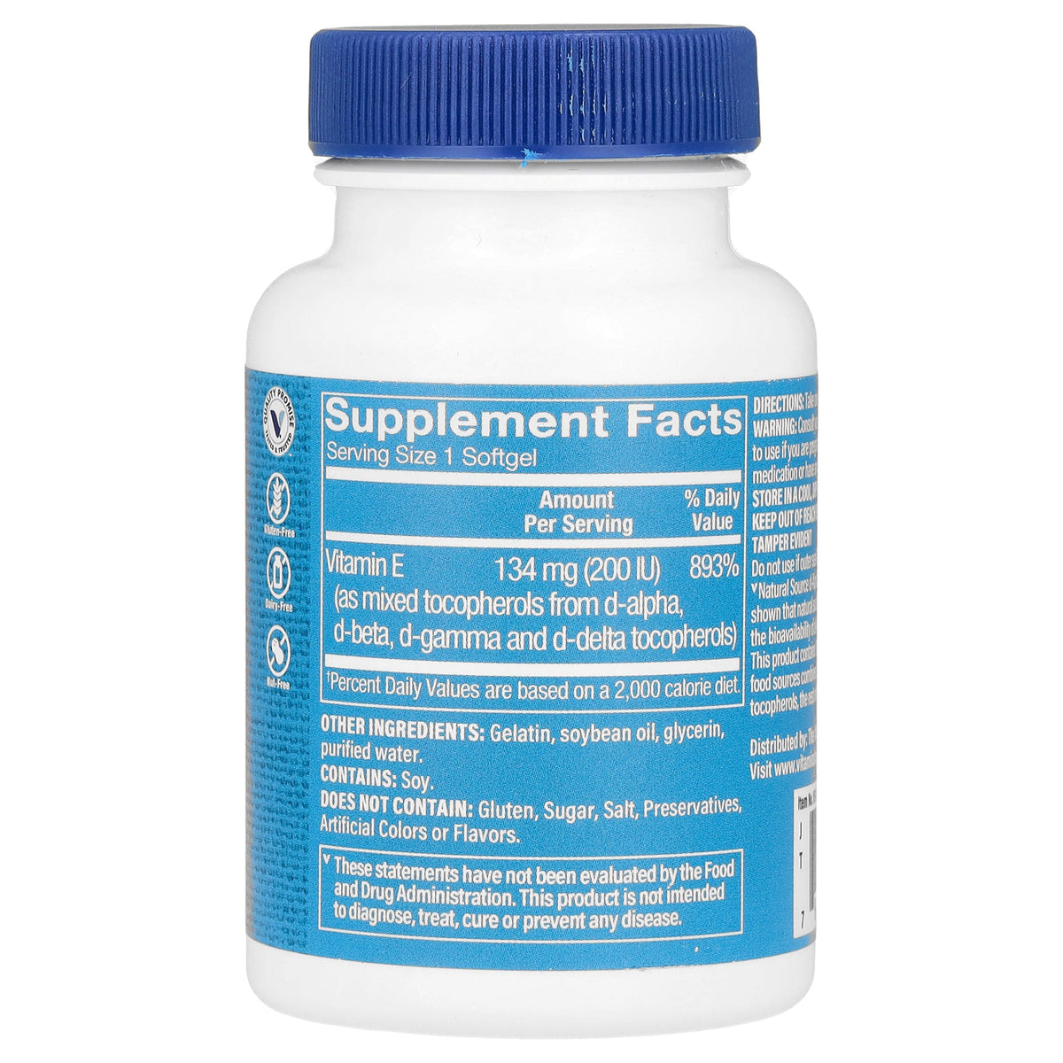 The Vitamin Shoppe, Vitamin E, 134 mg (200 IU), 100 Softgels