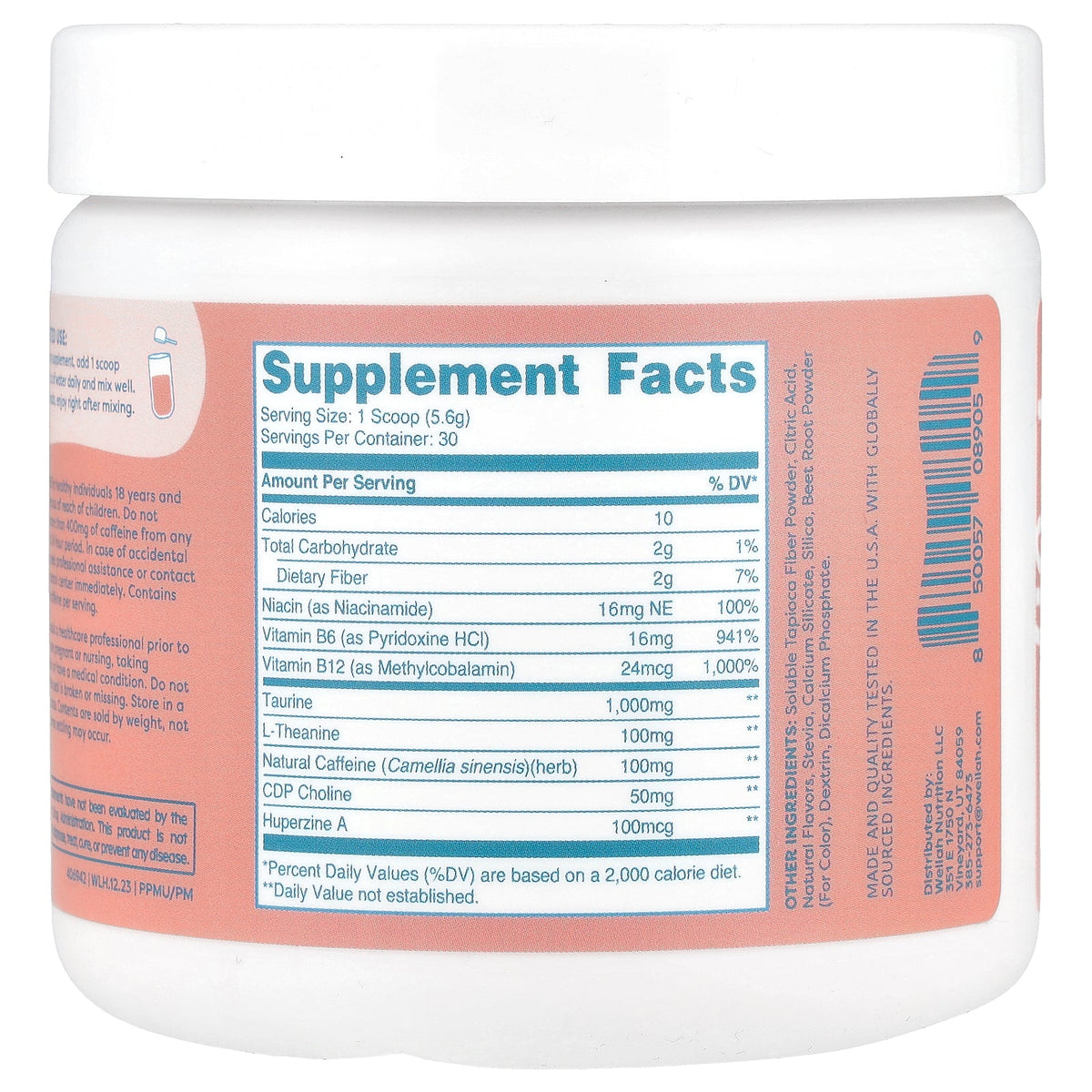 Wellah, Perfect Pick-Me-Up, Strawberry Lemonade, 5.9 oz (168 g)