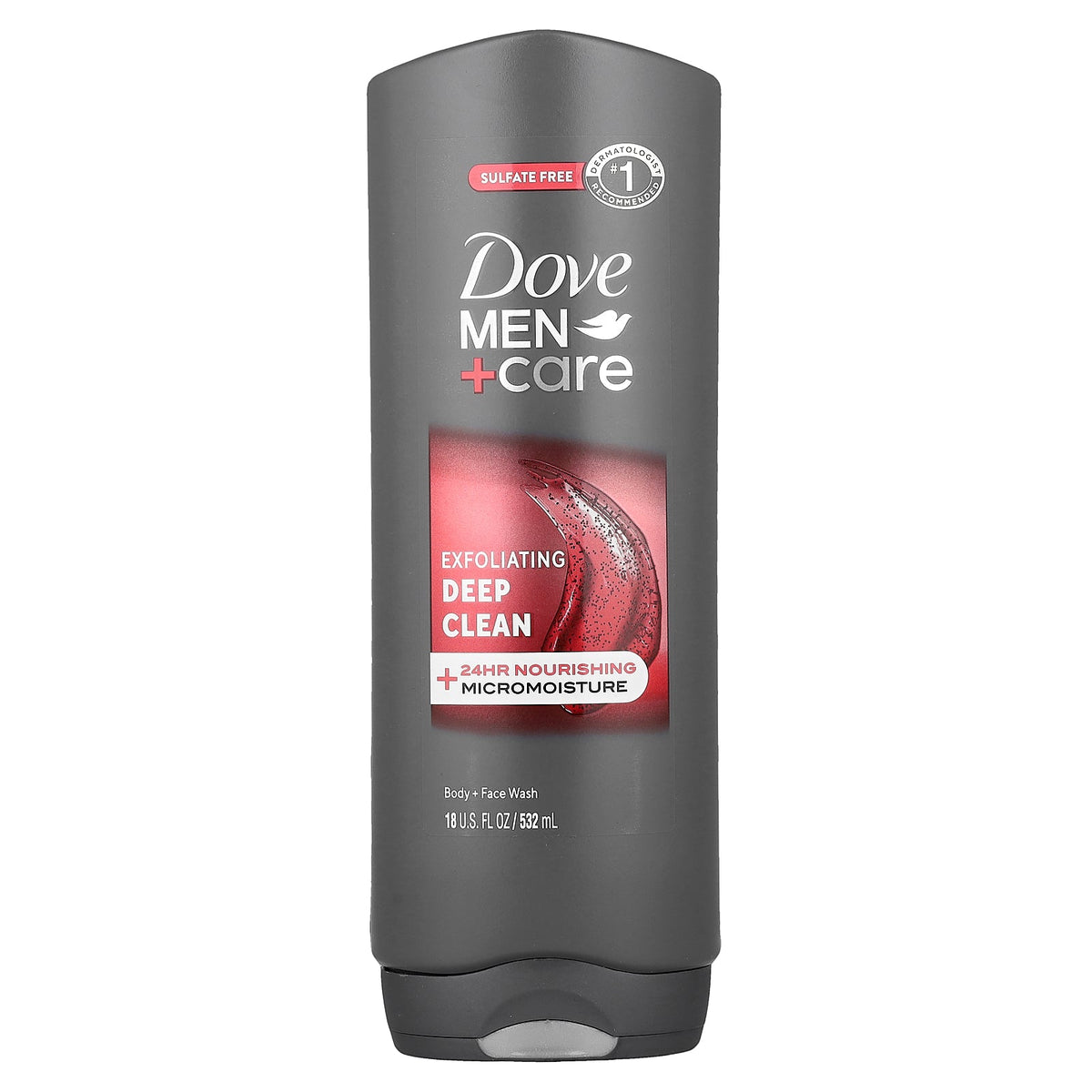 Dove, Men + Care, Body + Face Wash, Deep Clean, 18 fl oz (532 ml)