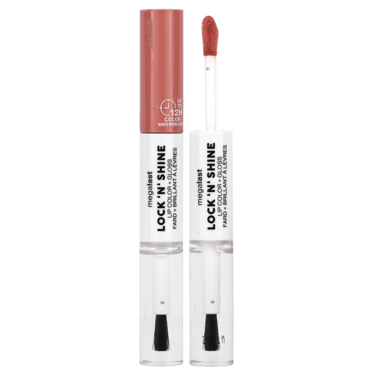 wet n wild, MegaLast, Lock 'N' Shine, Lip Color + Gloss, 1115492 Nude Illusion, 0.26 fl oz (8 ml)