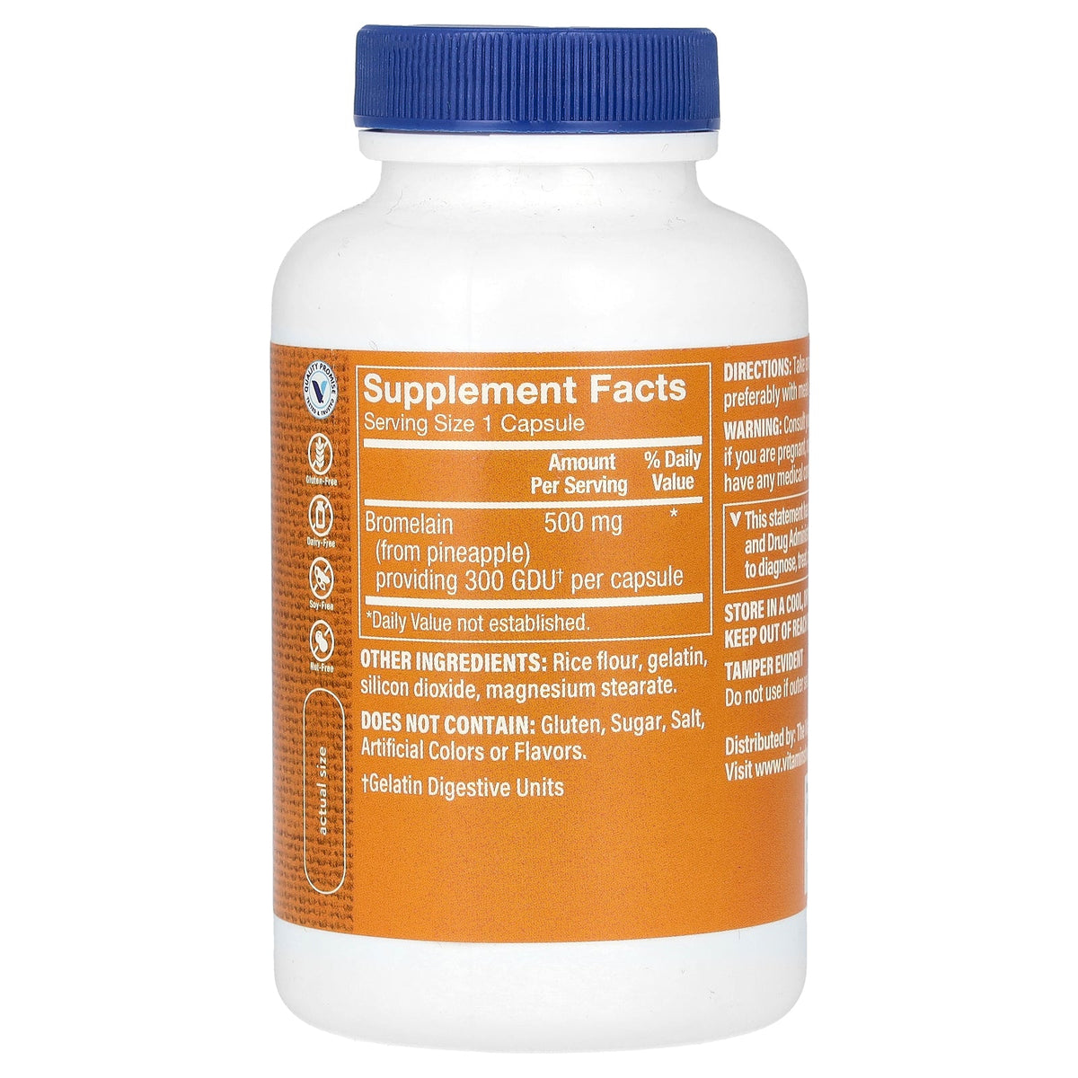 The Vitamin Shoppe, Bromelain, 500 mg, 100 Capsules