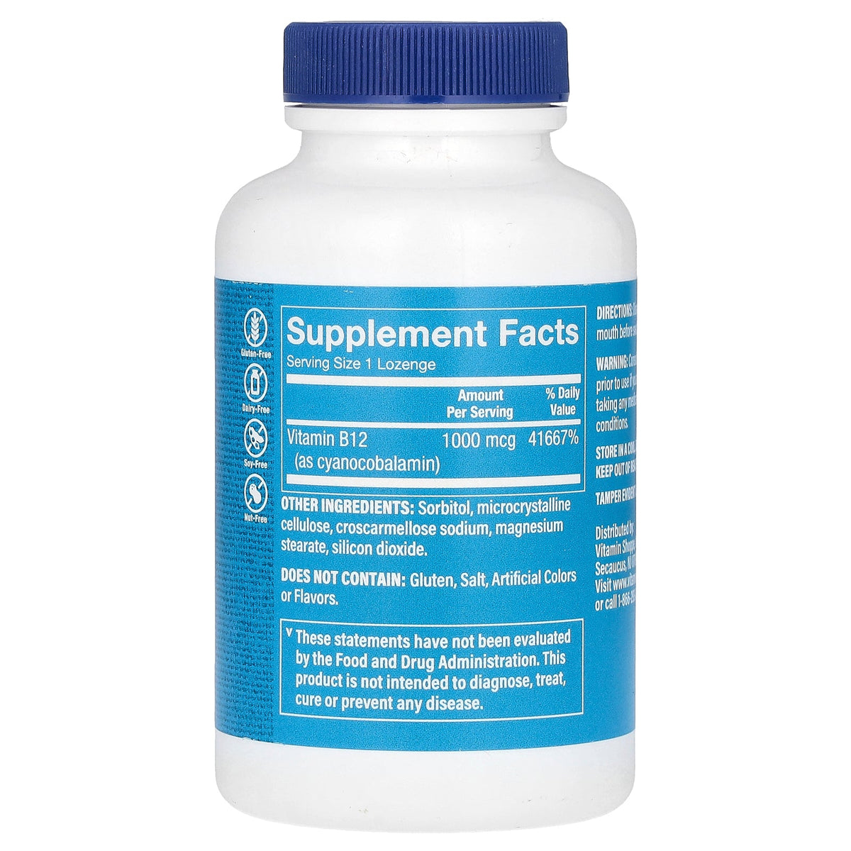The Vitamin Shoppe, B12, 1,000 mcg, 300 Lozenges