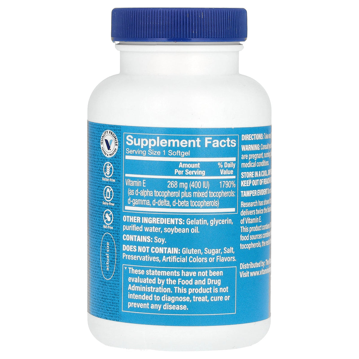 The Vitamin Shoppe, Vitamin E, 268 mg (400 IU), 240 Softgels