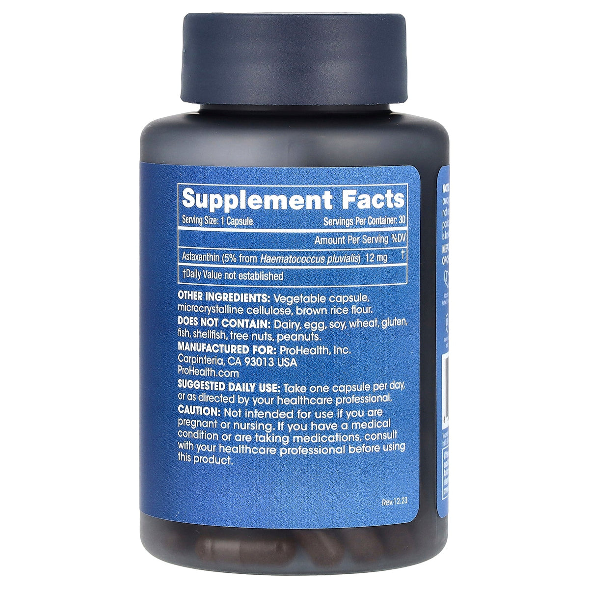 ProHealth Longevity, Astaxanthin, 12 mg, 30 Capsules