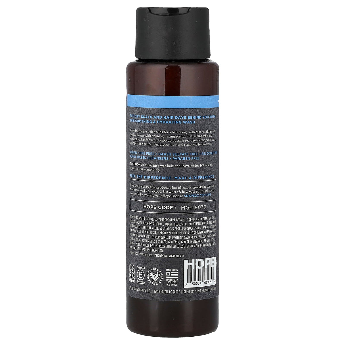 Soapbox, Scalp Care, 2-In-1 Shampoo + Conditioner, Tea Tree & Eucalyptus, 16 fl oz (473 ml)