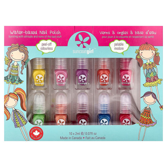 SuncoatGirl, Water-Based Nail Polish Kit, Party Palette, 12 Piece Kit