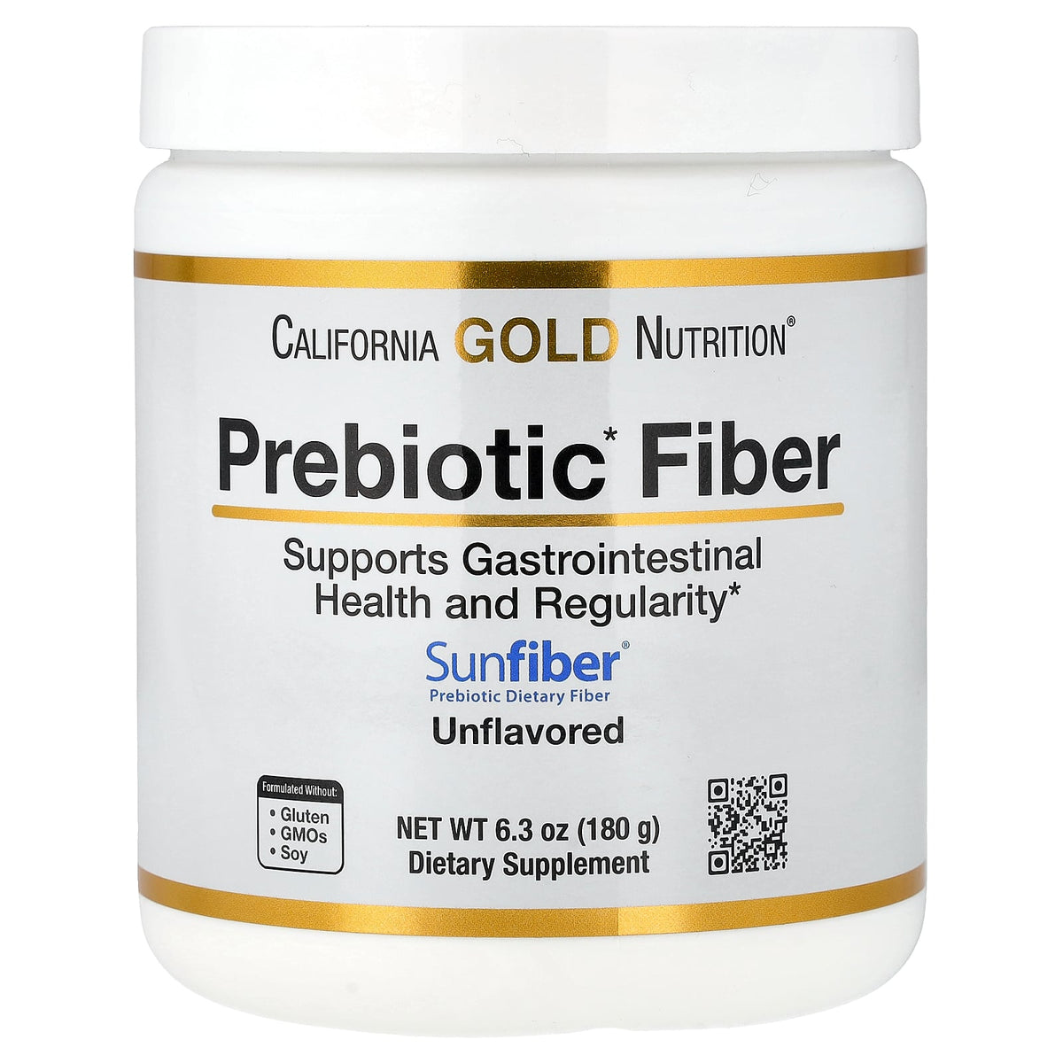 California Gold Nutrition, Prebiotic Fiber, 6.3 oz (180 g)