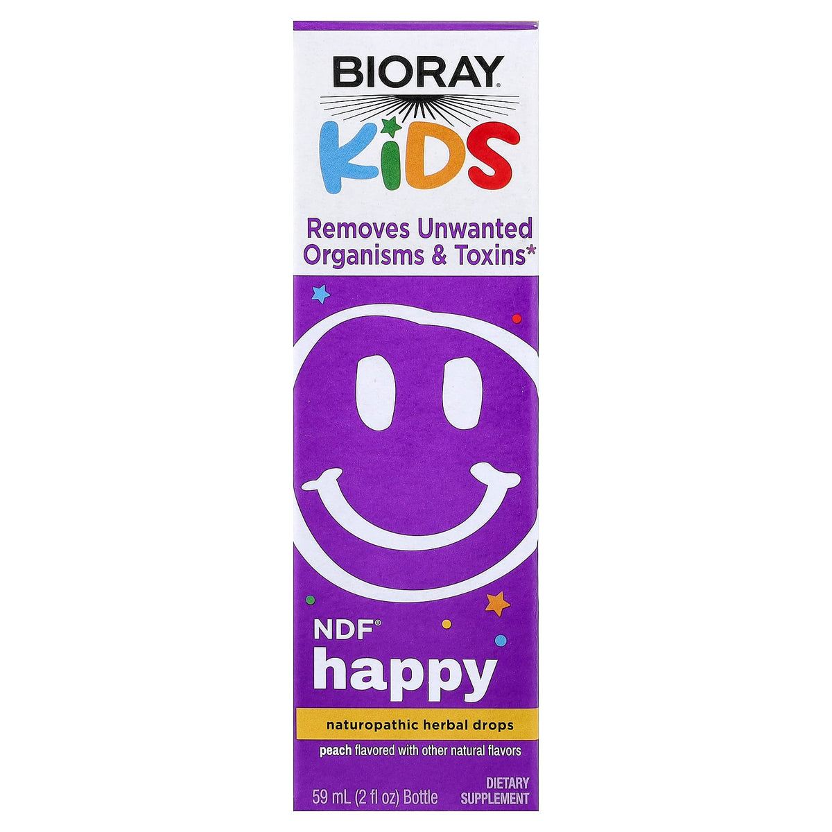Bioray, Kids, NDF® Happy, Peach, 2 fl oz (59 ml)