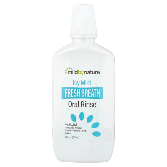 Mild By Nature, Fresh Breath Oral Rinse, No Alcohol, Icy Mint, 16 fl oz (473 ml)