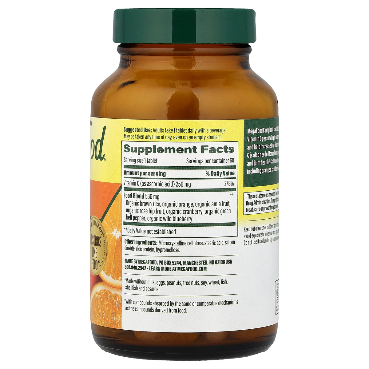 MegaFood, Complex C, 60 Tablets