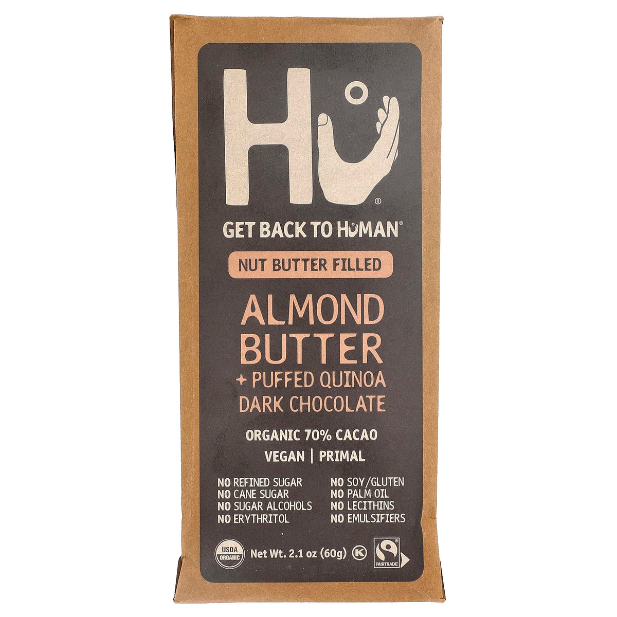 Hu, Almond Butter + Puffed Quinoa Dark Chocolate, 2.1 oz (60 g)