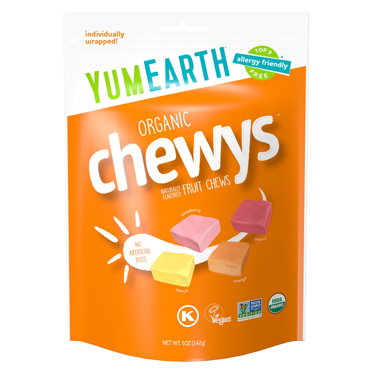 YumEarth, Organic Chewys™, Fruit Chews, 5 oz (142 g)