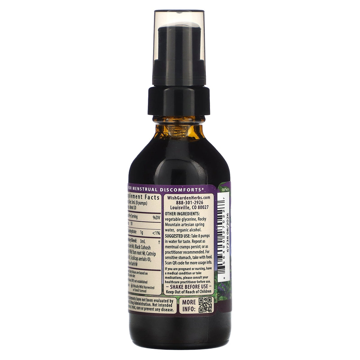 WishGarden Herbs, Cramp™ Release, Menses Soother, 2 fl oz (59 ml)