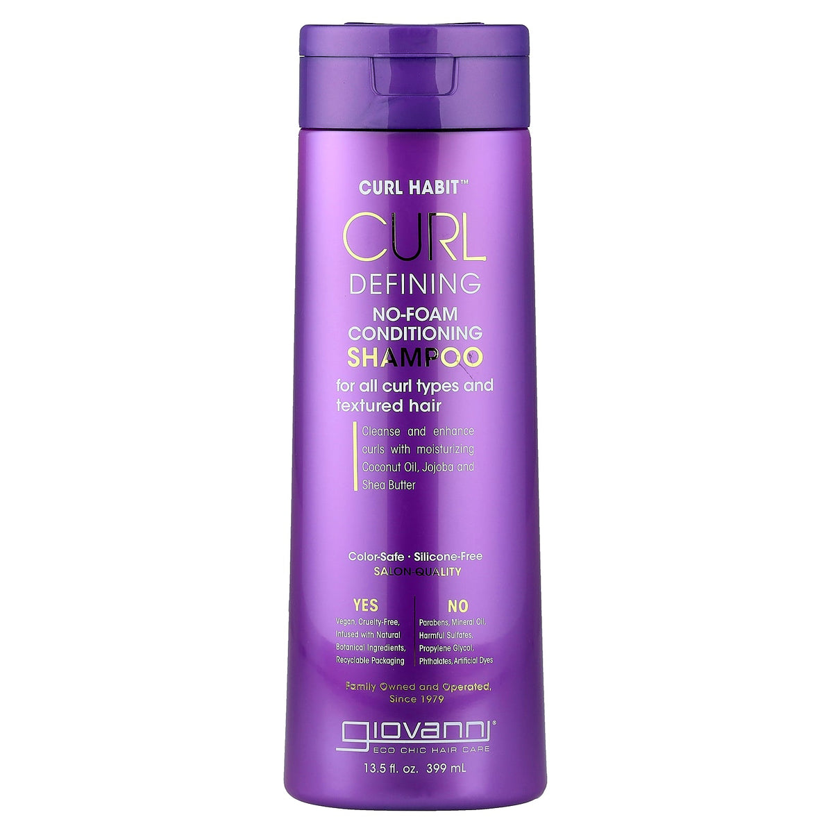 Giovanni, Curl Habit™, Curl Defining No-Foam Conditioning Shampoo, For All Curl Types and Textured Hair, 13.5 fl oz (399 ml)