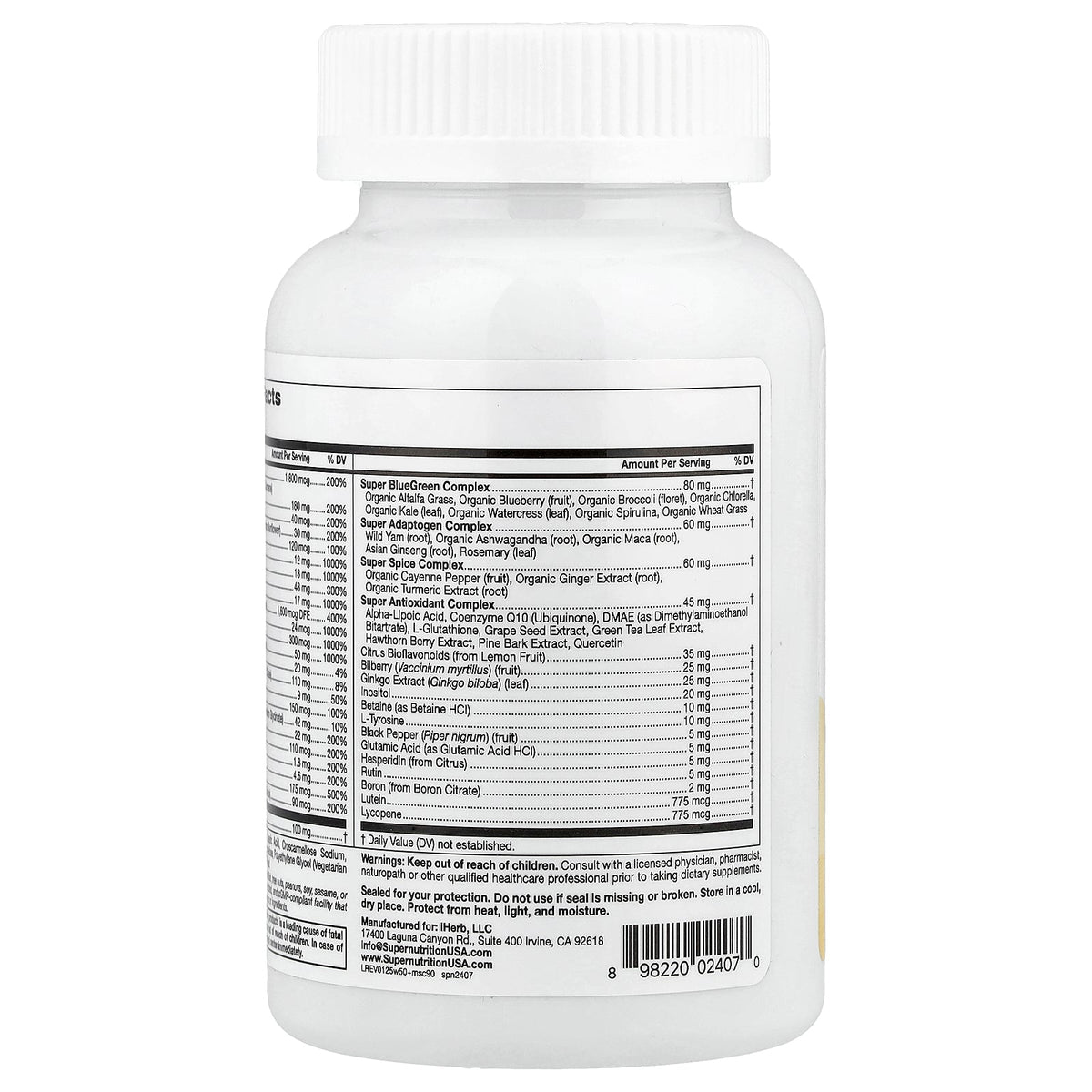 Super Nutrition, Simply One®, 50+ Women Multivitamin with Super Complexes, 90 Tablets