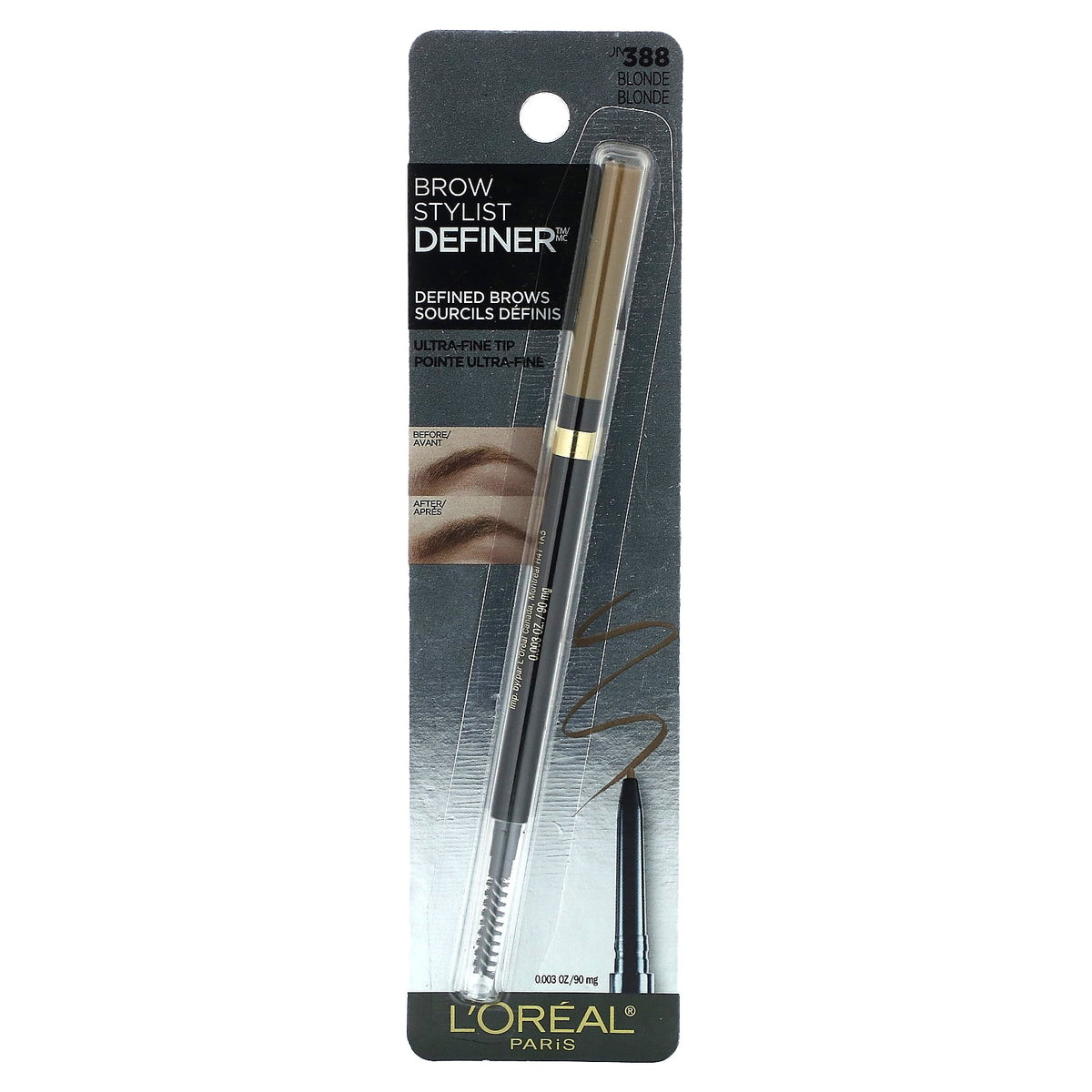 L'Oréal, Brow Stylist Definer, 388 Blonde, 0.003 oz (90 mg)