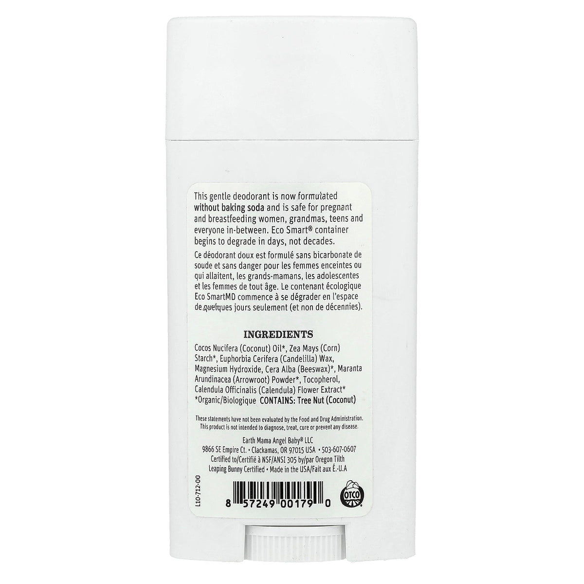 Earth Mama, Deodorant, Simple Non-Scents, 2.65 oz (75 g)
