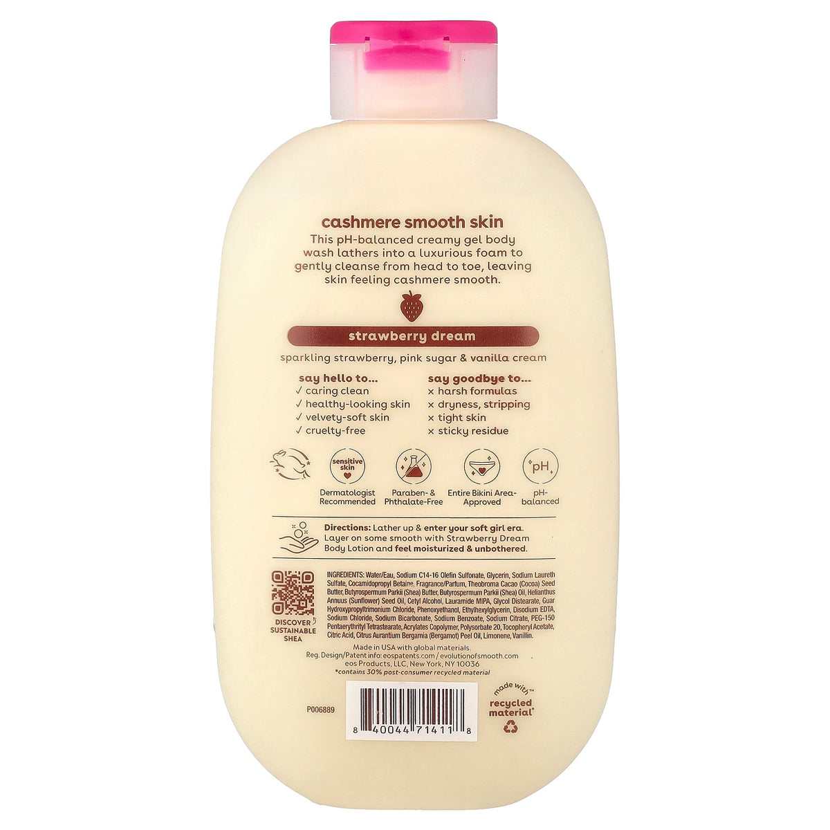EOS, Shea Better™, Cashmere Body Wash, Strawberry Dream, 16 fl oz (473 ml)