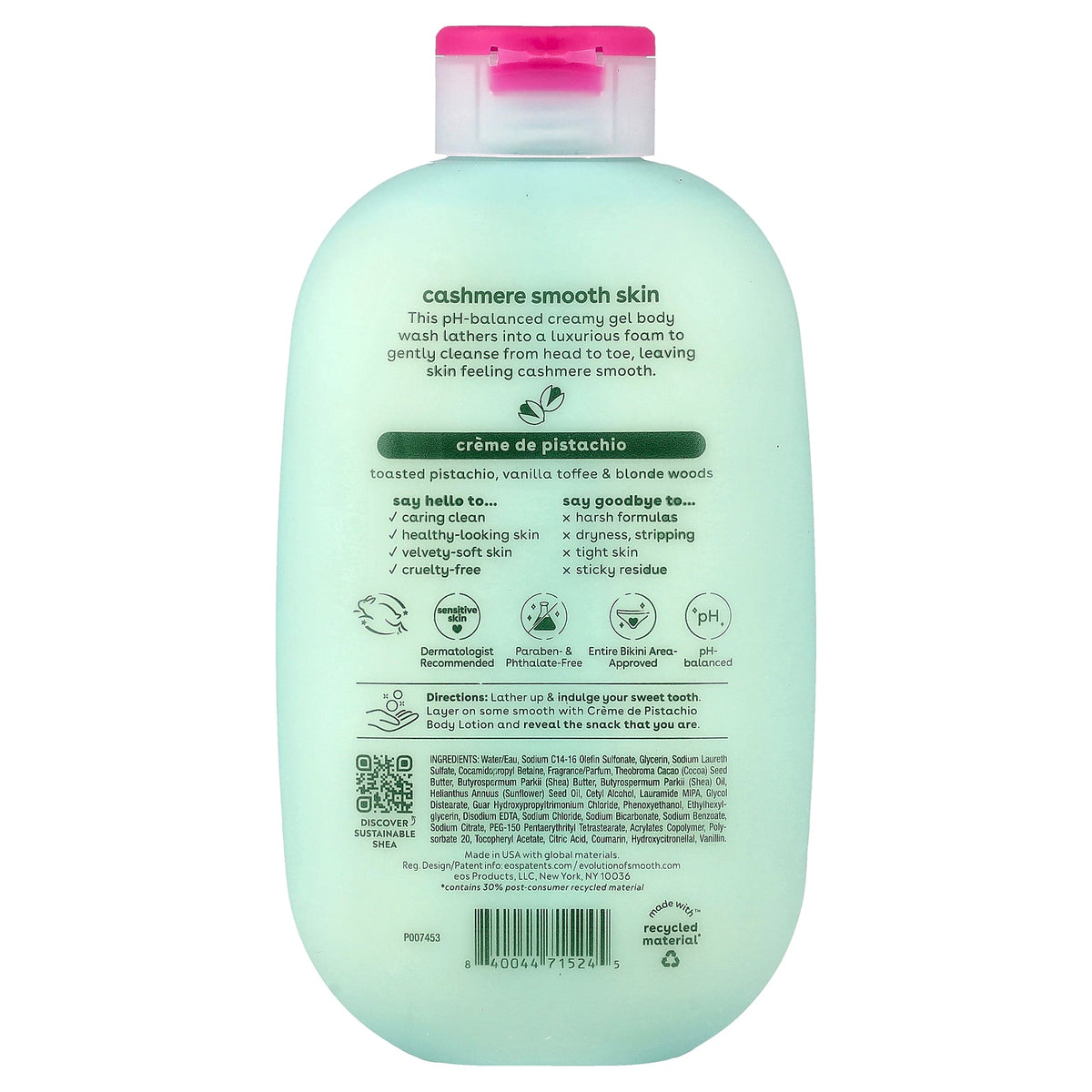 EOS, Shea Better™, Cashmere Body Wash, Creme De Pistachio, 16 fl oz (473 ml)