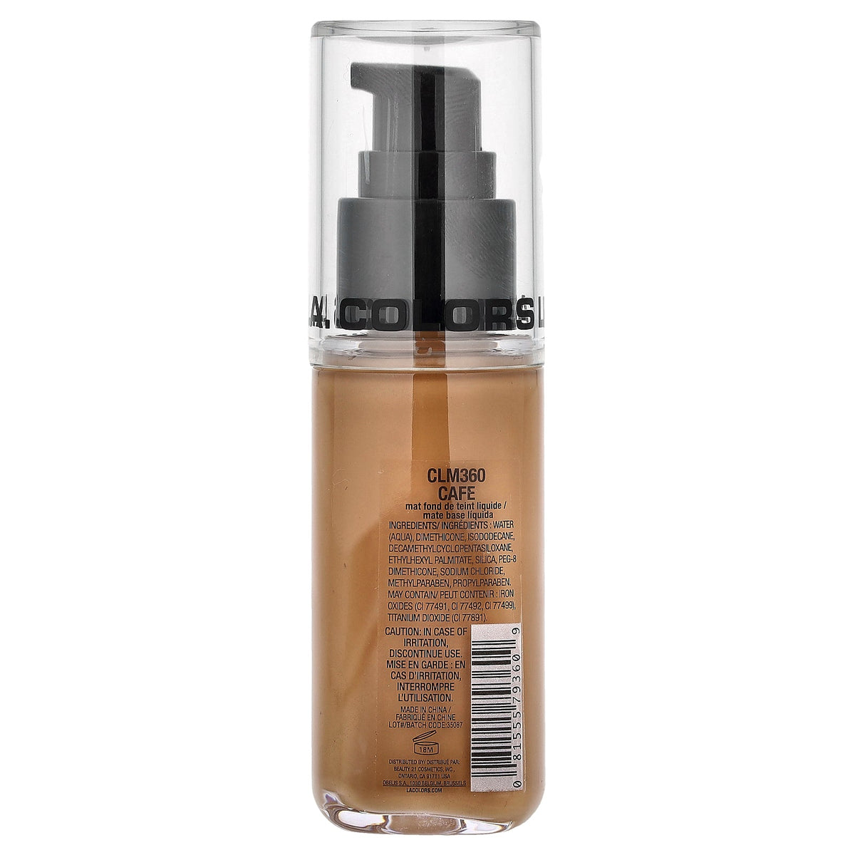 L.A. Colors, Truly Matte Foundation, CLM360 Cafe, 1.35 fl oz (40 ml)