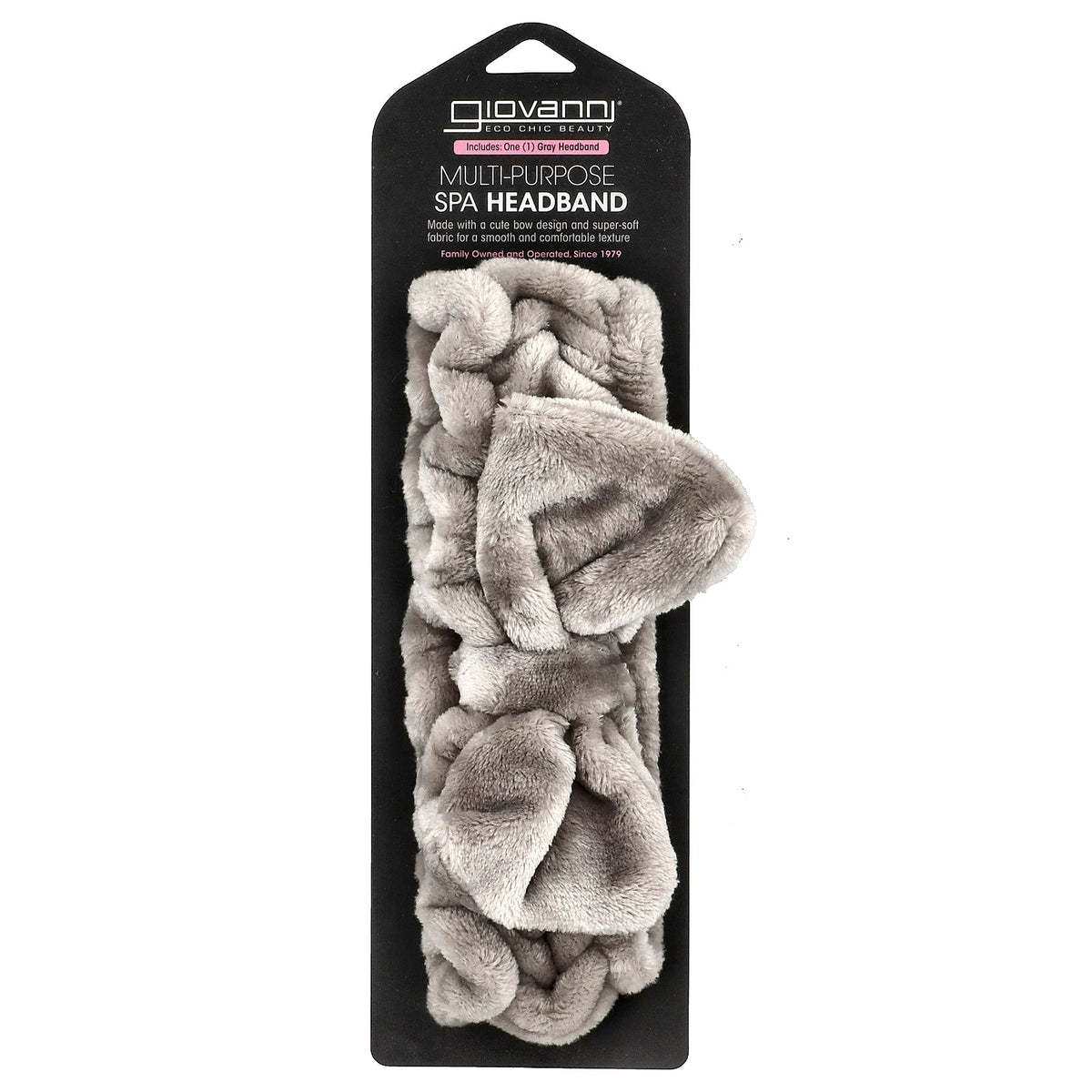 Giovanni, Multi-Purpose Spa Headband, Gray, 1 Headband